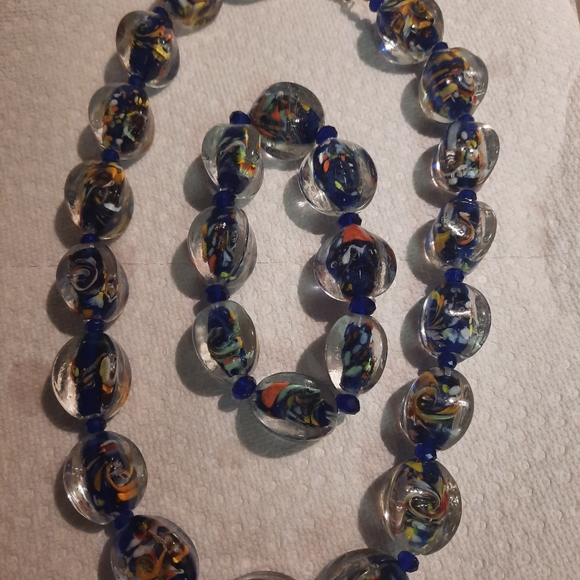 Murano Jewelry - Murano glass necklace and bracelet